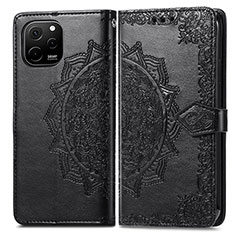 Custodia Portafoglio In Pelle Fantasia Modello Cover con Supporto per Huawei Enjoy 50z Nero