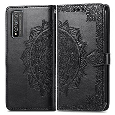 Custodia Portafoglio In Pelle Fantasia Modello Cover con Supporto per Huawei Honor 10X Lite Nero