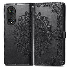 Custodia Portafoglio In Pelle Fantasia Modello Cover con Supporto per Huawei Honor 50 Pro 5G Nero