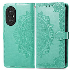 Custodia Portafoglio In Pelle Fantasia Modello Cover con Supporto per Huawei Honor 50 SE 5G Verde