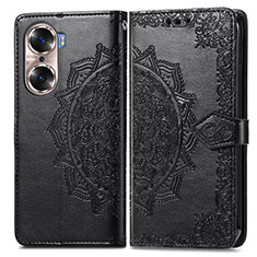 Custodia Portafoglio In Pelle Fantasia Modello Cover con Supporto per Huawei Honor 60 5G Nero