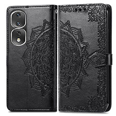 Custodia Portafoglio In Pelle Fantasia Modello Cover con Supporto per Huawei Honor 80 Pro Flat 5G Nero