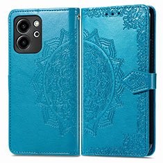 Custodia Portafoglio In Pelle Fantasia Modello Cover con Supporto per Huawei Honor 80 SE 5G Blu