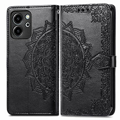 Custodia Portafoglio In Pelle Fantasia Modello Cover con Supporto per Huawei Honor 80 SE 5G Nero