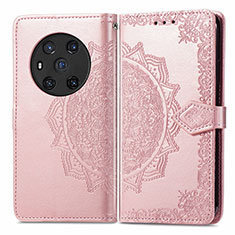 Custodia Portafoglio In Pelle Fantasia Modello Cover con Supporto per Huawei Honor Magic3 5G Oro Rosa