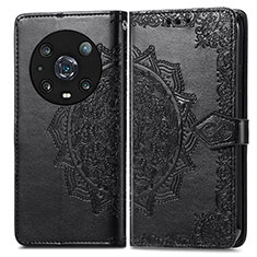 Custodia Portafoglio In Pelle Fantasia Modello Cover con Supporto per Huawei Honor Magic4 Pro 5G Nero