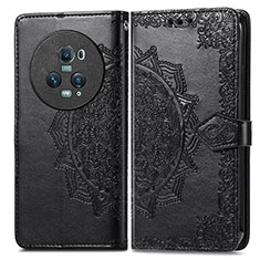 Custodia Portafoglio In Pelle Fantasia Modello Cover con Supporto per Huawei Honor Magic5 Pro 5G Nero