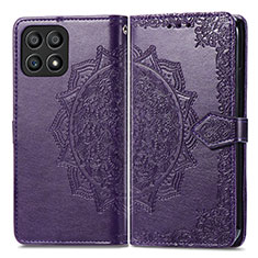 Custodia Portafoglio In Pelle Fantasia Modello Cover con Supporto per Huawei Honor X30i Viola