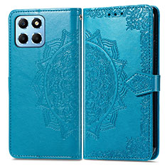 Custodia Portafoglio In Pelle Fantasia Modello Cover con Supporto per Huawei Honor X6 5G Blu