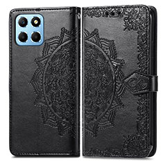 Custodia Portafoglio In Pelle Fantasia Modello Cover con Supporto per Huawei Honor X6 5G Nero