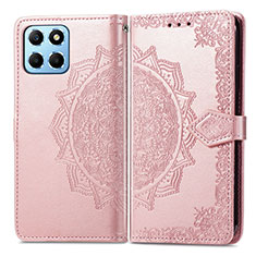 Custodia Portafoglio In Pelle Fantasia Modello Cover con Supporto per Huawei Honor X6 Oro Rosa