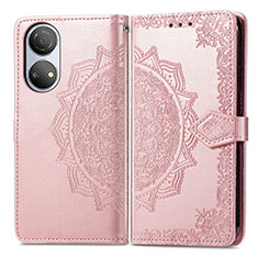 Custodia Portafoglio In Pelle Fantasia Modello Cover con Supporto per Huawei Honor X7 Oro Rosa