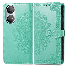 Custodia Portafoglio In Pelle Fantasia Modello Cover con Supporto per Huawei Honor X7 Verde