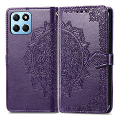 Custodia Portafoglio In Pelle Fantasia Modello Cover con Supporto per Huawei Honor X8 5G Viola