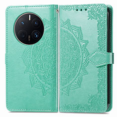 Custodia Portafoglio In Pelle Fantasia Modello Cover con Supporto per Huawei Mate 50 Pro Verde