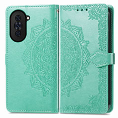 Custodia Portafoglio In Pelle Fantasia Modello Cover con Supporto per Huawei Nova 10 Pro Verde