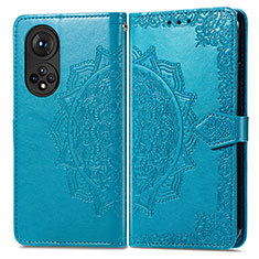 Custodia Portafoglio In Pelle Fantasia Modello Cover con Supporto per Huawei Nova 9 Pro Blu