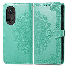 Custodia Portafoglio In Pelle Fantasia Modello Cover con Supporto per Huawei Nova 9 Pro Verde