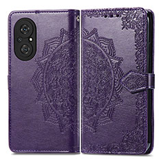 Custodia Portafoglio In Pelle Fantasia Modello Cover con Supporto per Huawei Nova 9 SE Viola