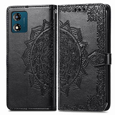 Custodia Portafoglio In Pelle Fantasia Modello Cover con Supporto per Motorola Moto E13 Nero