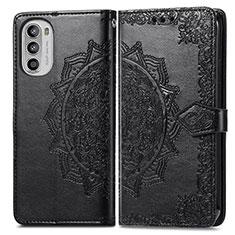 Custodia Portafoglio In Pelle Fantasia Modello Cover con Supporto per Motorola Moto Edge (2022) 5G Nero