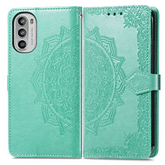 Custodia Portafoglio In Pelle Fantasia Modello Cover con Supporto per Motorola Moto Edge (2022) 5G Verde