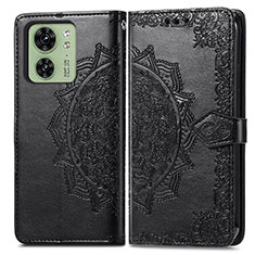 Custodia Portafoglio In Pelle Fantasia Modello Cover con Supporto per Motorola Moto Edge (2023) 5G Nero