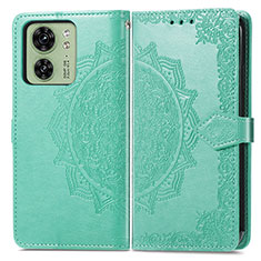 Custodia Portafoglio In Pelle Fantasia Modello Cover con Supporto per Motorola Moto Edge (2023) 5G Verde