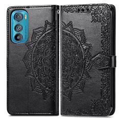 Custodia Portafoglio In Pelle Fantasia Modello Cover con Supporto per Motorola Moto Edge 30 5G Nero