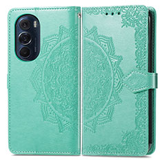 Custodia Portafoglio In Pelle Fantasia Modello Cover con Supporto per Motorola Moto Edge 30 Pro 5G Verde