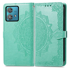 Custodia Portafoglio In Pelle Fantasia Modello Cover con Supporto per Motorola Moto Edge 40 Neo 5G Verde