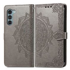 Custodia Portafoglio In Pelle Fantasia Modello Cover con Supporto per Motorola Moto Edge S30 5G Grigio