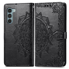 Custodia Portafoglio In Pelle Fantasia Modello Cover con Supporto per Motorola Moto Edge S30 5G Nero