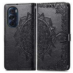 Custodia Portafoglio In Pelle Fantasia Modello Cover con Supporto per Motorola Moto Edge X30 5G Nero