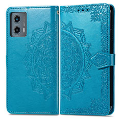 Custodia Portafoglio In Pelle Fantasia Modello Cover con Supporto per Motorola Moto G 5G (2023) Blu