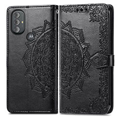 Custodia Portafoglio In Pelle Fantasia Modello Cover con Supporto per Motorola Moto G Play (2023) Nero