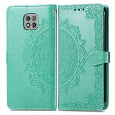 Custodia Portafoglio In Pelle Fantasia Modello Cover con Supporto per Motorola Moto G Power (2021) Verde