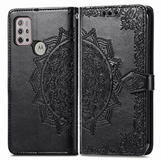 Custodia Portafoglio In Pelle Fantasia Modello Cover con Supporto per Motorola Moto G20 Nero