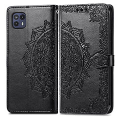 Custodia Portafoglio In Pelle Fantasia Modello Cover con Supporto per Motorola Moto G50 5G Nero