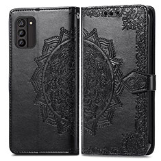 Custodia Portafoglio In Pelle Fantasia Modello Cover con Supporto per Nokia G100 Nero