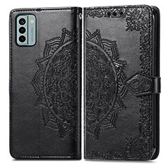 Custodia Portafoglio In Pelle Fantasia Modello Cover con Supporto per Nokia G22 Nero