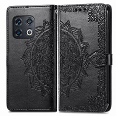 Custodia Portafoglio In Pelle Fantasia Modello Cover con Supporto per OnePlus 10 Pro 5G Nero