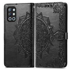 Custodia Portafoglio In Pelle Fantasia Modello Cover con Supporto per OnePlus 9R 5G Nero