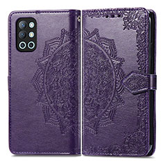 Custodia Portafoglio In Pelle Fantasia Modello Cover con Supporto per OnePlus 9R 5G Viola