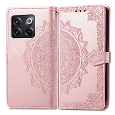 Custodia Portafoglio In Pelle Fantasia Modello Cover con Supporto per OnePlus Ace Pro 5G Oro Rosa