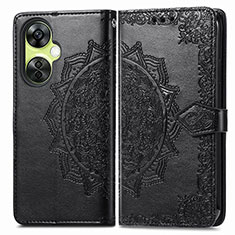 Custodia Portafoglio In Pelle Fantasia Modello Cover con Supporto per OnePlus Nord CE 3 Lite 5G Nero