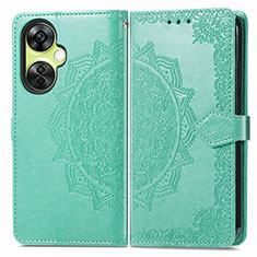 Custodia Portafoglio In Pelle Fantasia Modello Cover con Supporto per OnePlus Nord N30 5G Verde