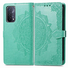 Custodia Portafoglio In Pelle Fantasia Modello Cover con Supporto per Oppo A54 5G Verde