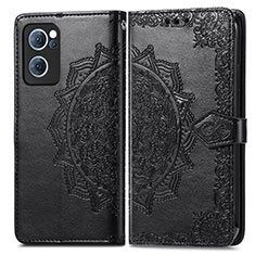 Custodia Portafoglio In Pelle Fantasia Modello Cover con Supporto per Oppo F21 Pro 4G Nero