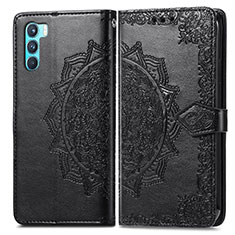 Custodia Portafoglio In Pelle Fantasia Modello Cover con Supporto per Oppo K9 Pro 5G Nero